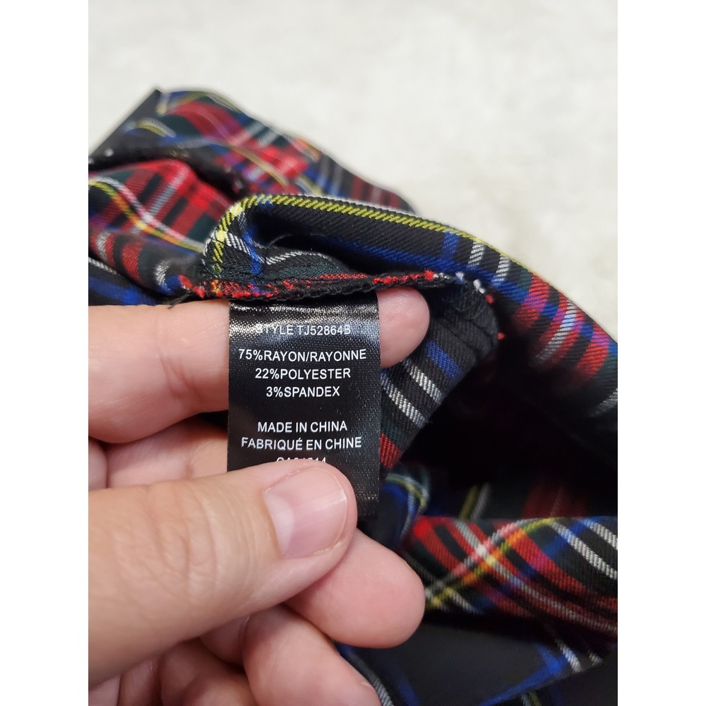 NWT Jones New York Black Red Plaid Pant 1X Academia Office Classic Plus Size - Picture 10 of 10